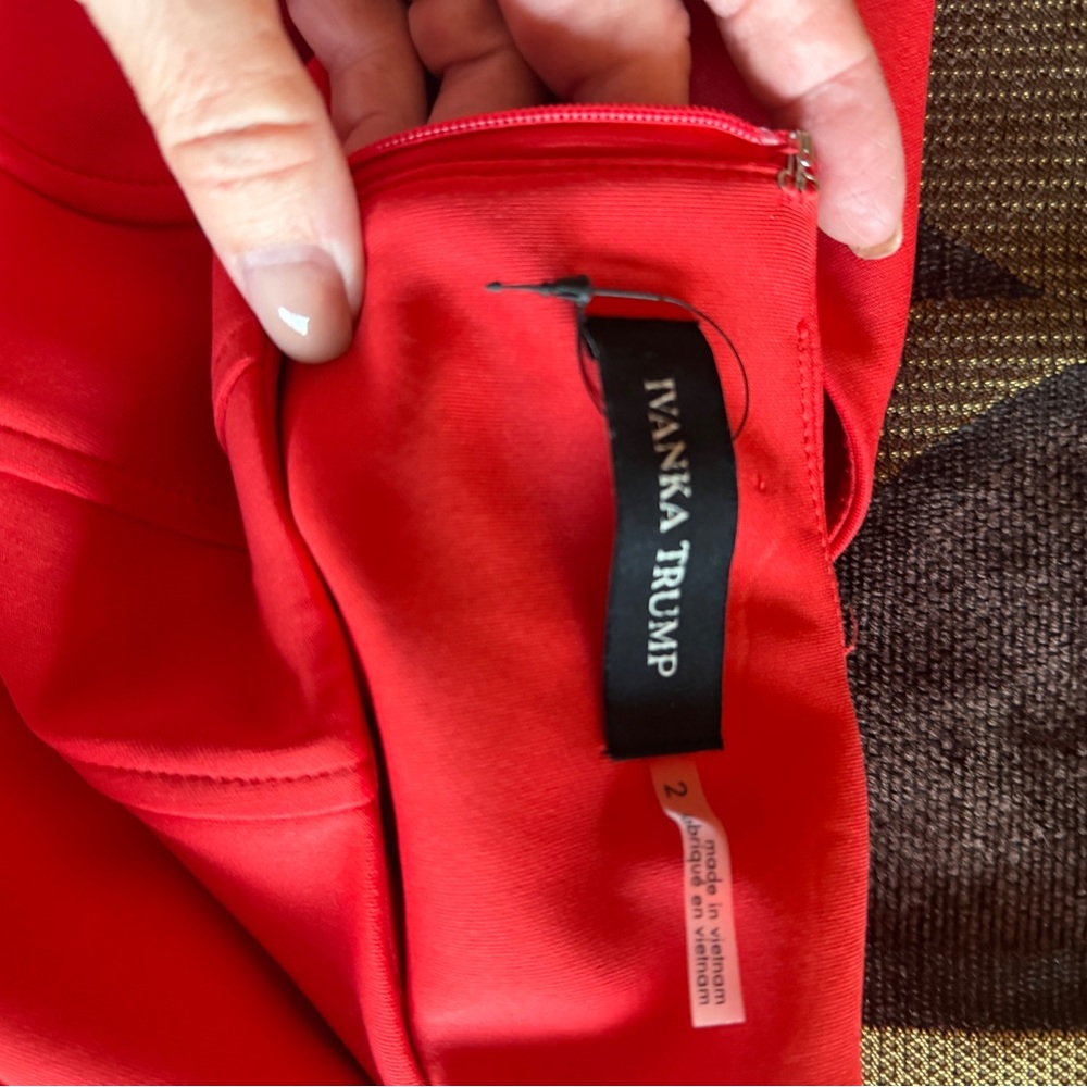Ivanka Trump Vibrant Red Midi Dress - Picture 3 of 3
